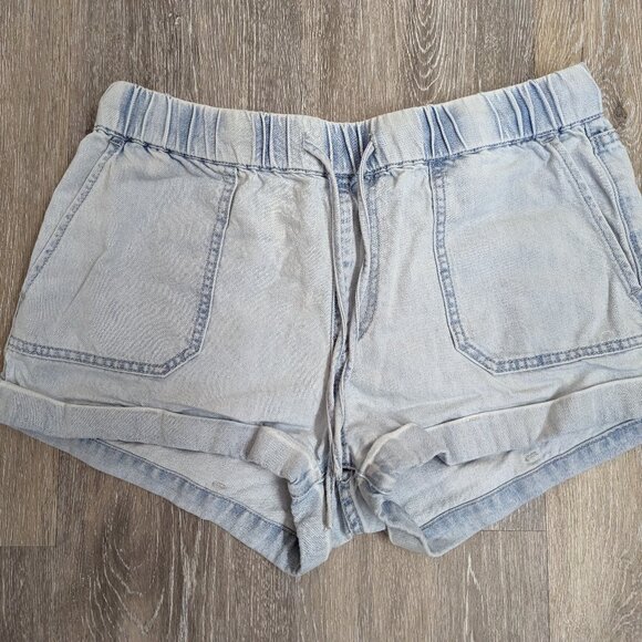 Volcom Sunday strut elastic shorts light denim sz small - Picture 1 of 3